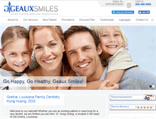 Tablet Screenshot of geauxsmiles.com